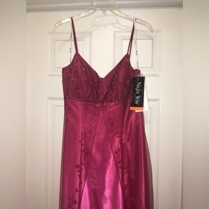 EMBELLISHED VINTAGE Y2K NIGHT WAY EVENING DRESS GOWN SZ 8 NWT PROM WEDDING